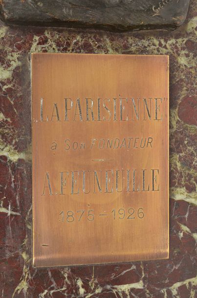 null Sculpure en bronze sur socle marbre. «Le Gymnaste».
Signée Georg Eichhorn (XIXème-XXème)....