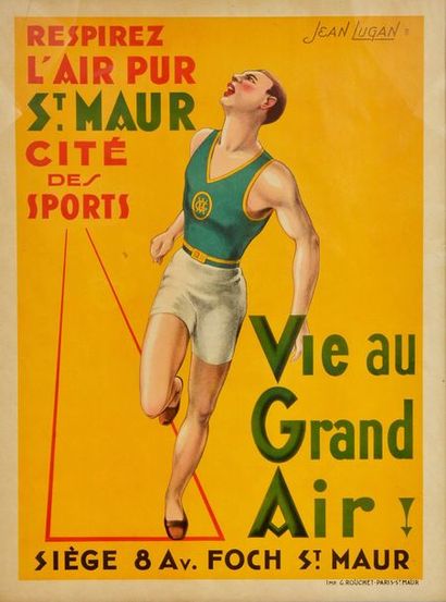 null Poster of the Club de la Vie au Grand Air de St Maur.
Signed Jean Lugan. Circa...