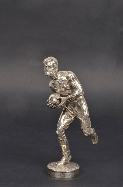 null Silver bronze sculpture signed Edouard Drouot (1859-1945) representing Adolphe...