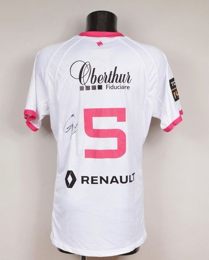 null Pascal Papé. Number 5 jersey of the Stade Français worn during the 2016-2017...