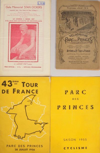 null Ensemble de 8 programmes du Tour de France 1927- 1956-1957-1963 et saison 1955-1959...