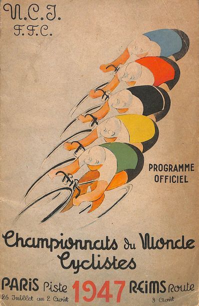 null Programme des Championnats du Monde cyclistes 1947 sur piste à Paris et sur...