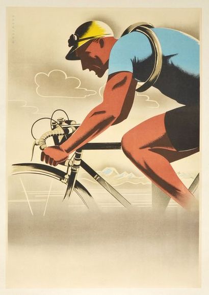 W. Hofmann. Poster before the letter "Quer Durch
Österreich". Tour of Austria. Great...