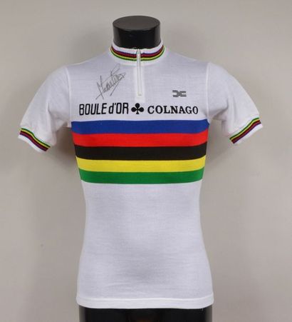null Freddy Maertens. World champion jersey of the Boule d'Or-Colnago team worn during...