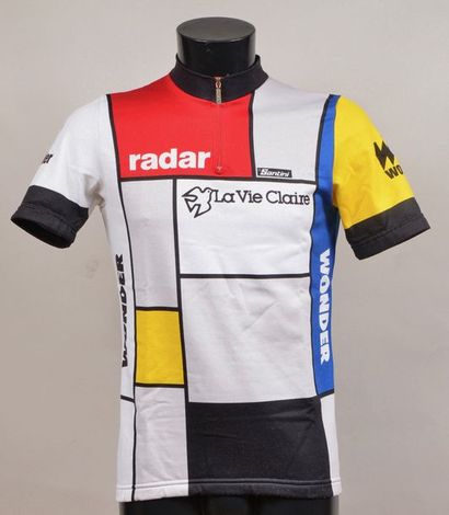 null Greg Lemond. Shirt worn during the 1985 season with the La Vie Claire Wonder-Radar...