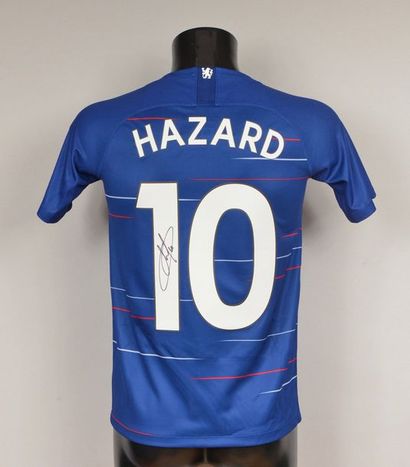 null Eden Hazard. Maillot n°10 de Chelsea. Signature authentique du joueur dans le...
