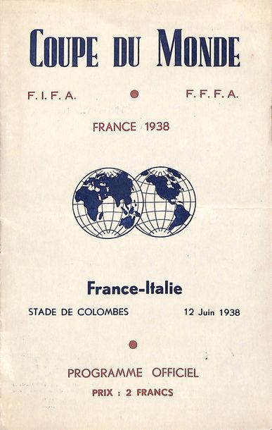null Official programme of the quarter-final match between France and Italy on 12...