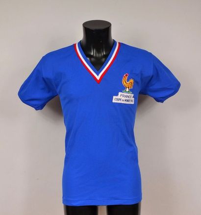 null Marcel Artelesa. Number 2 jersey of the French team for the 1966 World Cup in...