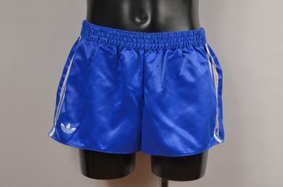 null Michel Platini. Set of 2 shorts (white and blue) worn by the player in the French...