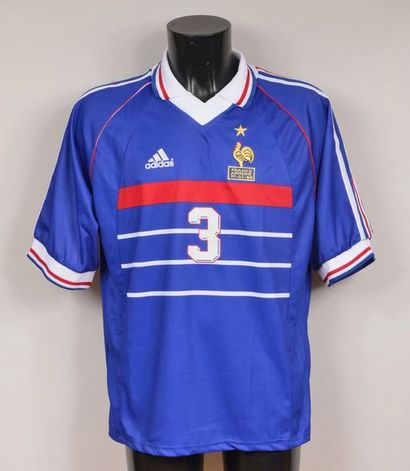 null Alain Boghossian. French team jersey n°3 for the qualifying match for the 2000...
