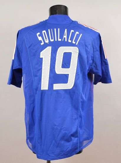 null Sébastien Squillaci. Maillot n°19 de l'équipe de France (erreur de marquage...