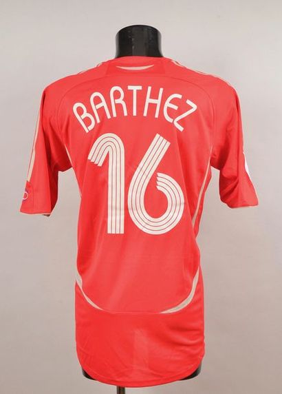 null Fabien Barthez. French team jersey n°16 for the quarterfinal match of the World...