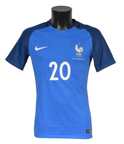 null Kingsley Coman. Maillot n°20 de l'équipe de France pour la rencontre amicale...