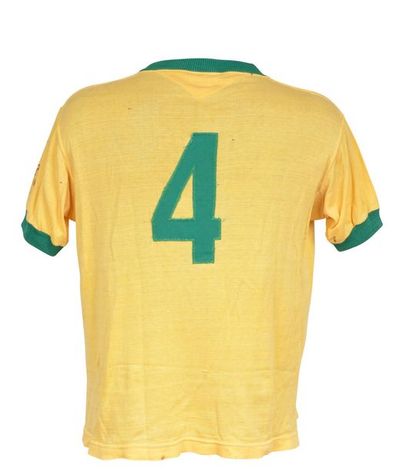 null Carlos Alberto. Brazil's No. 4 jersey worn against Austria on April 29, 1970...