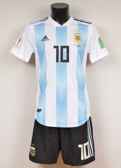 null Lionel Messi. Number 10 jersey with her shorts and bottom pair from the Argentine...