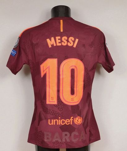 null Lionel Messi. FC Barcelona jersey n°10 for the 2017-2018 Champions League. The...