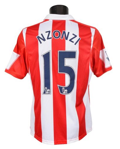 null Steven Nzonzi. Stoke City jersey no. 15 worn during the 2012-2013 season of...
