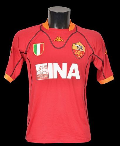 null Gabriel Batistuta. AS Rome jersey n°20 worn during the 2001-2002 season of the...