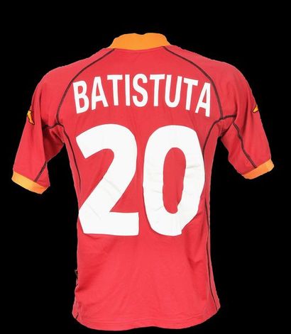 null Gabriel Batistuta. AS Rome jersey n°20 worn during the 2001-2002 season of the...