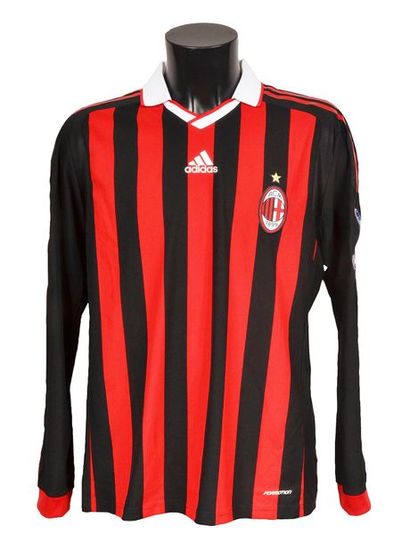 null Thiago Silva. AC Milan jersey n°33 worn during the Champion's League match against...