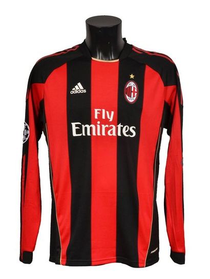 null Ronaldinho. AC Milan jersey No. 80 worn during the UEFA Cup match against AJ...