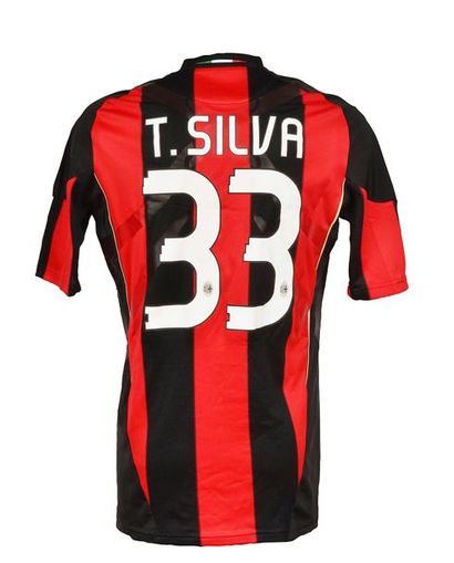 null Thiago Silva. Maillot n°33 du Milan AC pour la rencontre de 1/2 finale de la...