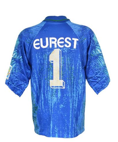 null Fabien Barthez. No. 1 jersey of the Olympique de Marseille worn during the 1992-1993...