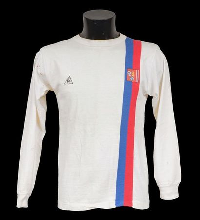 null Bernard Lacombe. Number 9 jersey worn with Olympique Lyonnais during the 1974-1975...