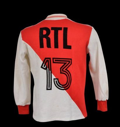 null AS Monaco jersey n°13 for the 1985-1986 French Cup season. Signature of Philippe...