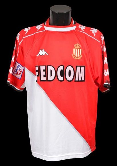 null Marco Simone. AS Monaco jersey n°11 worn during the 1999-2000 season of the...