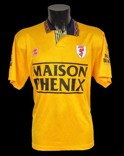 null William Ayache. AS Cannes n°5 jersey worn during the 1993-1994 season of the...