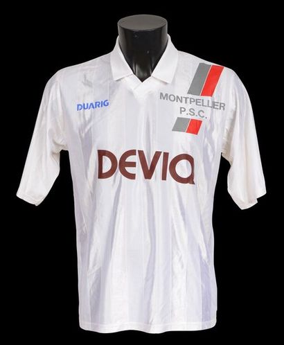 null Claude Lowitz. Montpellier Paillade Sport Club jersey No. 4 worn in 1/32nd of...