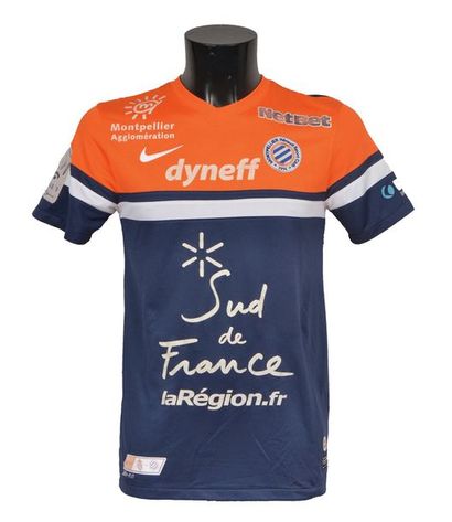 null Morgan Sanson. Montpellier Hérault jersey n°20 worn against Monaco on August...