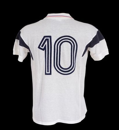 null Alain Giresse. No. 10 jersey of the Girondins de Bordeaux for the 1985-1986...