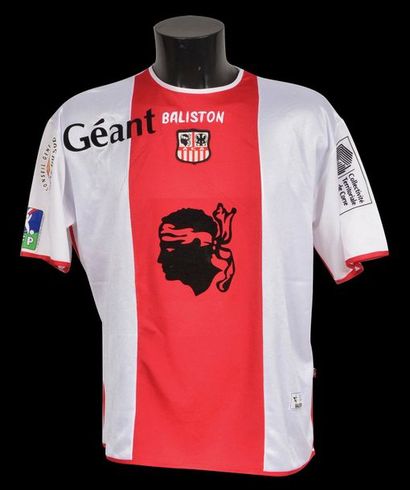 null Fabien Laurenti. AC Ajaccio jersey n°15 worn during the 2004-2005 season of...