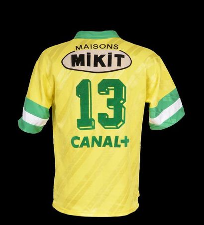 null Maillot n°13 du FC Nantes pour la saison 1988- 1989 du Championnat de France...