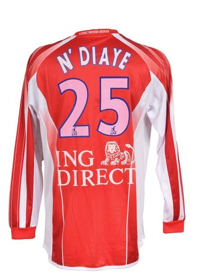 null Sylvain N'Diaye. LOSC jersey n°25 worn during the 2002-2003 season of the French...