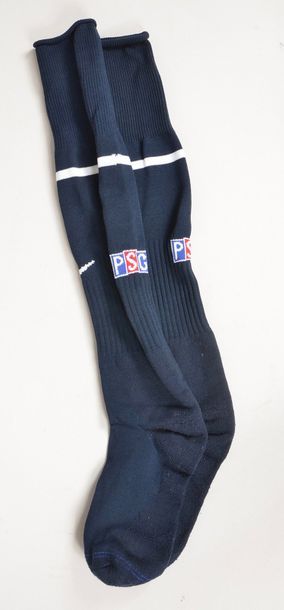 null Set of 4 pairs of Paris Saint-Germain socks worn by players in different seasons.
Nike...