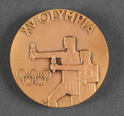 null Médaille officielle de participant. En bronze par K.
Räsänen. Diamètre 54 mm....