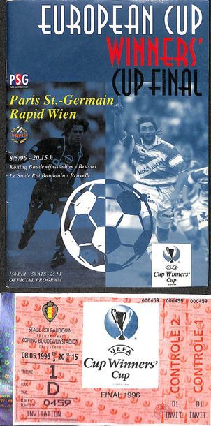 null Official programme and ticket for the final of the Cup Winners' Cup final between...