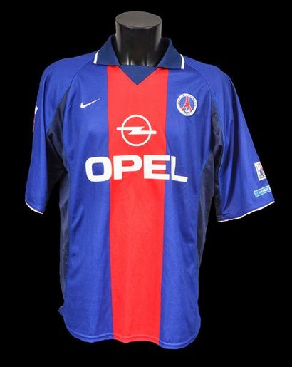 null Frederic Dehu. Paris Saint-Germain jersey n°13 worn during the 2000-2001 Ligue...