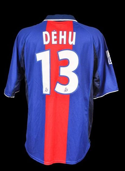 null Frederic Dehu. Paris Saint-Germain jersey n°13 worn during the 2000-2001 Ligue...