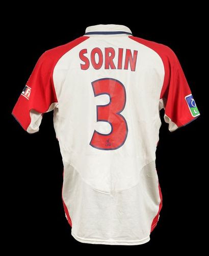 null Juan Pablo Sorin. Paris Saint-Germain jersey n°3 worn during the 2003-2004 Ligue...