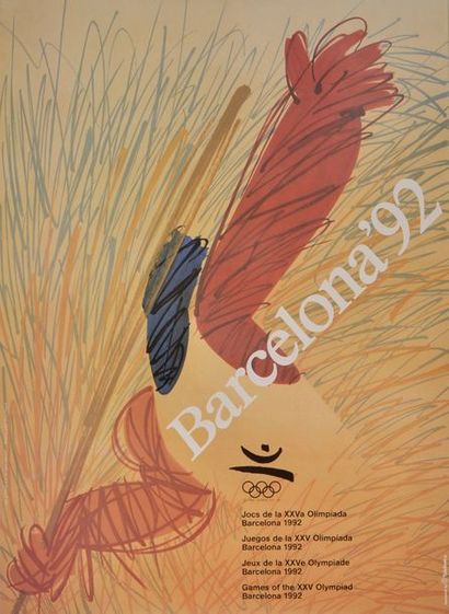 null Set of 32 official posters of the XXV Summer Games. Generic posters (3), Art...