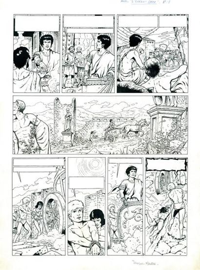 MARTIN (Jacques) ALIX. L'ENFANT GREC. Planche 3 pour cette quinzième aventure d'Alix...