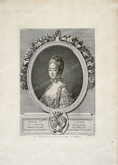 École FRANÇAISE du XVIIIe siècle Portrait de la princesse Marie-Clotilde de France,...