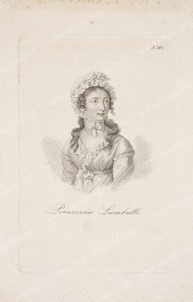 École FRANÇAISE du XVIIIe siècle Portrait de la comtesse d'Artois, née princesse...