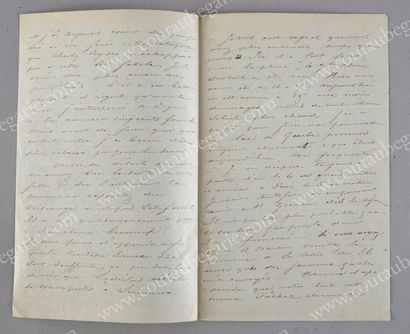 null LOUIS, prince d'Orléans, duc de Nemours (1814-1896).
Lettre autographe signée:...