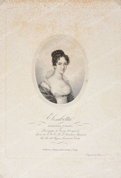 École AUTRICHIENNE du XIXe siècle Portrait de l'impératrice Marie-Anne d'Autriche,...