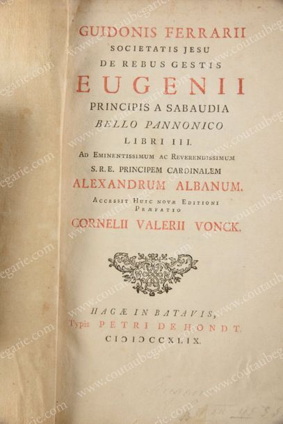 null [BIBLIOTHÈQUE DE LA MAISON DE SAVOIE].
FERRARI Guidone (1717-1791). Eugenii...